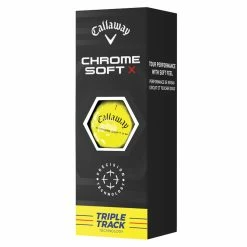 Callaway Chrome Soft X Triple Track Golf Balls - Yellow / Dozen -Ace Golf Clubs Store callaway chrome soft x tripletrack yellow 5