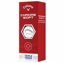 Callaway Chrome Soft Triple Track Golf Balls - White / Dozen -Ace Golf Clubs Store callaway chromesoft white tripletrack 5