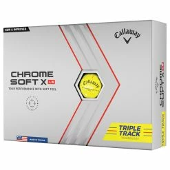 Callaway Chrome Soft X LS Triple Track Golf Balls - Yellow / Dozen