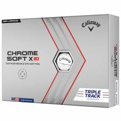 Callaway Chrome Soft X LS Triple Track Golf Balls - White / Dozen