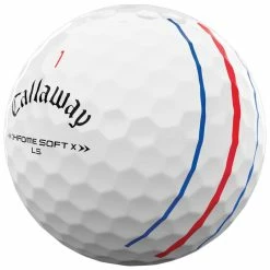 Callaway Chrome Soft X LS Triple Track Golf Balls - White / Dozen -Ace Golf Clubs Store callaway chromesoftX LS tripletrack white 3