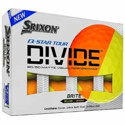 Srixon Q-STAR Divide Tour Golf Balls - Yellow/Orange / Dozen -Ace Golf Clubs Store srixon divide yelloworange 6
