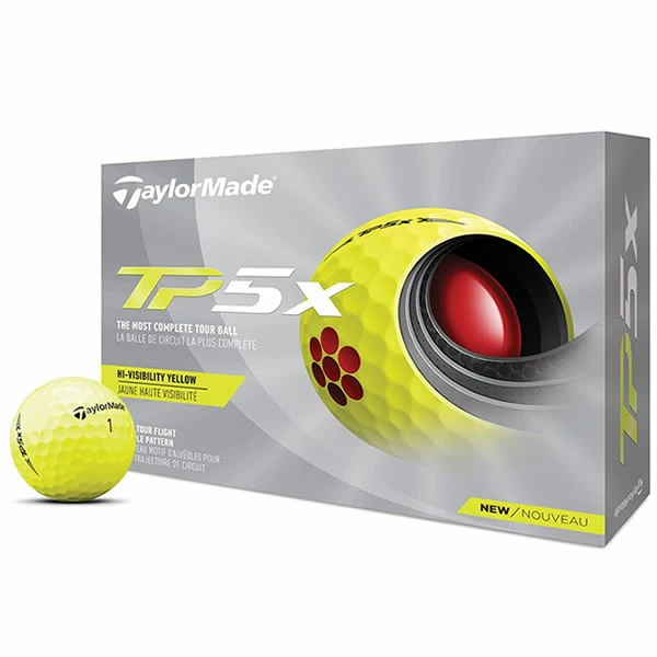 TaylorMade TP5x Golf Balls - Yellow / Dozen 6 TaylorMade TP5x Golf Balls - Yellow / Dozen - Image 4