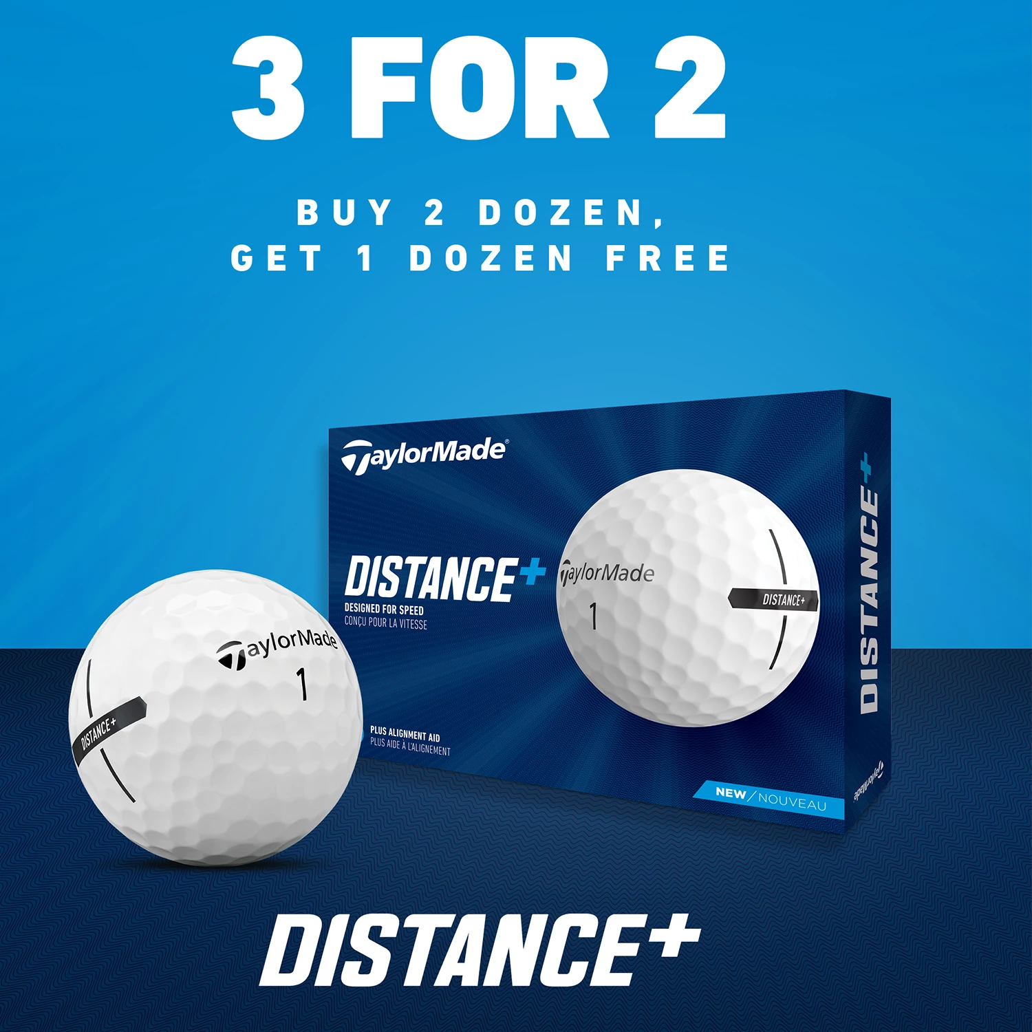 TaylorMade Distance+ Golf Balls 3 For 2 Promo - Yellow / 3 Dozen 4 TaylorMade Distance+ Golf Balls 3 For 2 Promo - Yellow / 3 Dozen - Image 2
