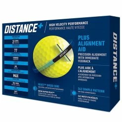 TaylorMade Distance+ Golf Balls - Yellow / Dozen -Ace Golf Clubs Store taylormade distance2B yellow 2
