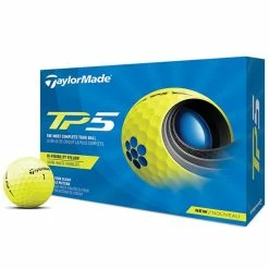 TaylorMade TP5 Golf Balls - Yellow / Dozen -Ace Golf Clubs Store taylormade tp5 yellow 4