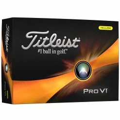 Titleist 2023 Pro V1 Golf Balls - 4 For 3 (with Personalisation) - Yellow / 4 Dozen -Ace Golf Clubs Store titleist prov1 yellow 12028129