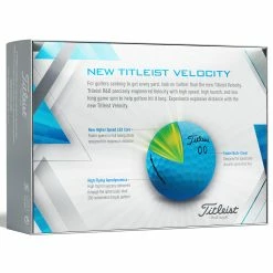 Titleist Velocity Golf Balls - Matte Blue / Dozen -Ace Golf Clubs Store titleist velocity blue 2