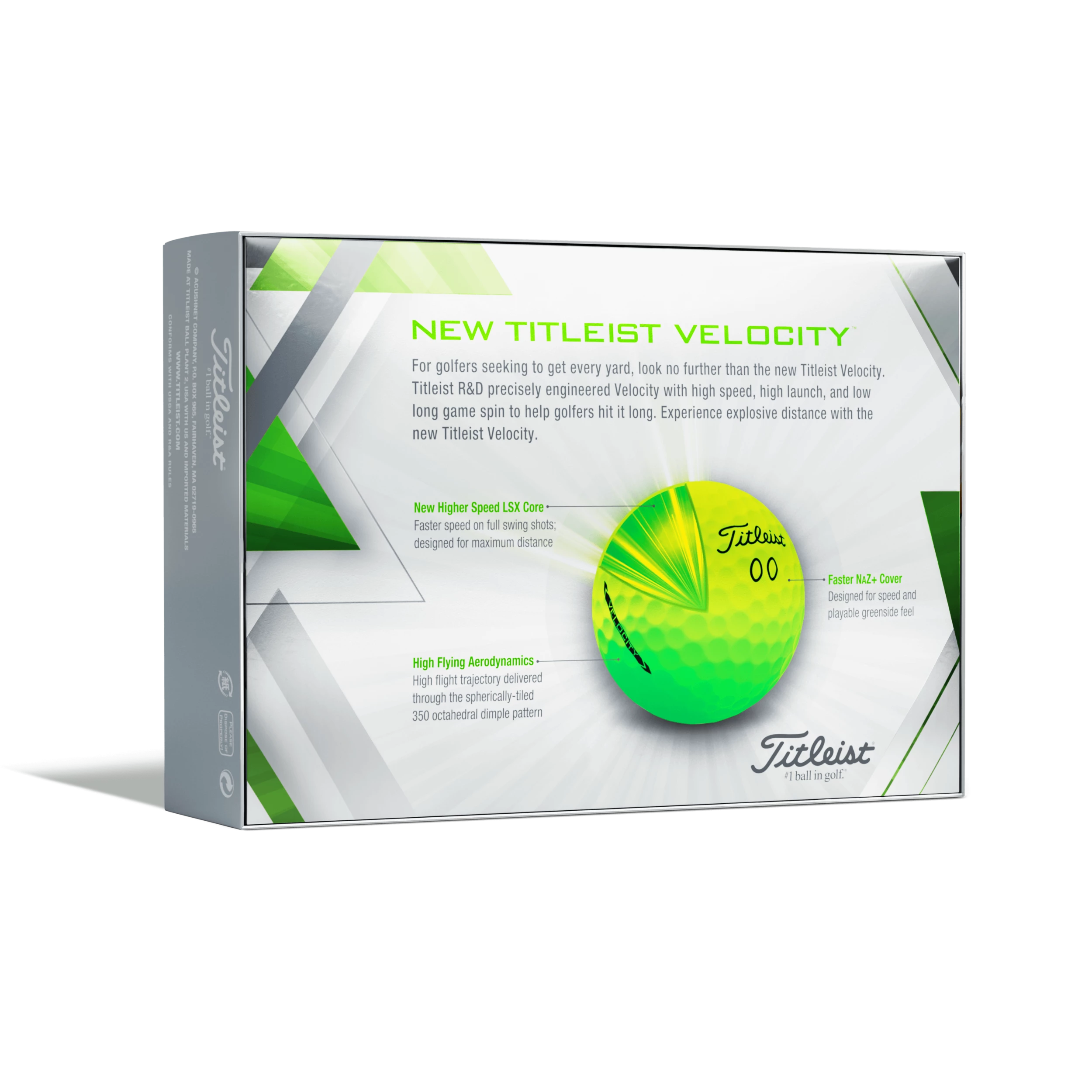 Titleist Velocity Golf Balls - Matte Green / Dozen 8 Titleist Velocity Golf Balls - Matte Green / Dozen - Image 6