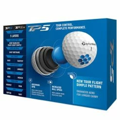 TaylorMade TP5 Golf Balls - White / Dozen -Ace Golf Clubs Store tp521white 13