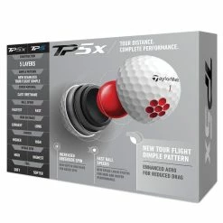 TaylorMade TP5x Golf Balls - White / Dozen -Ace Golf Clubs Store tp5x21white 3